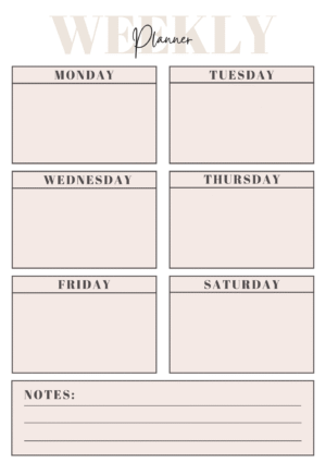 Free planner instant download