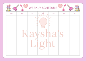 Cute Weekly Schedule Planner Printable PDF | Aesthetic Weekly Planner | Instant Digital Download